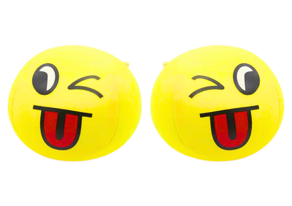Mamido Měkký míček smajlík emotikon 9 cm žlutý