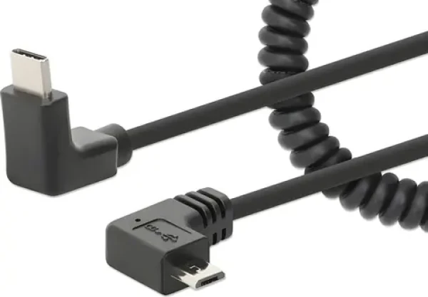 Manhattan USB-C - Micro-USB černá / USB kabel / 1 m (356244)