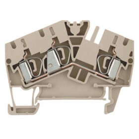 Z terminal with tension spring connection, Feed-through terminal, Rated cross-section: Tension clamp connection, Wemid, Dark Beige, ZDU 4-2/3AN 1770360000-100