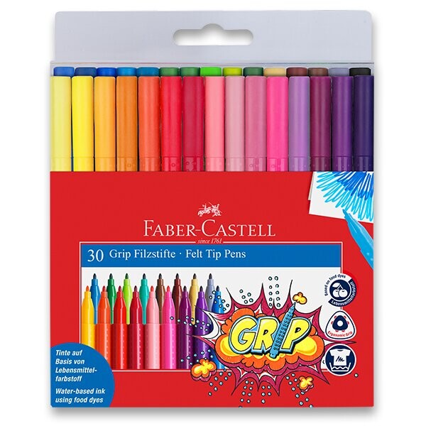 Dětské fixy Faber-Castell Grip, 30ks