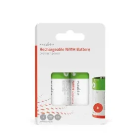 Nedis Dobíjecí Ni-MH baterie D 2 ks / 1.2 V DC / 4000 mAh / Přednabité / HR20 (BANM40HR202B)