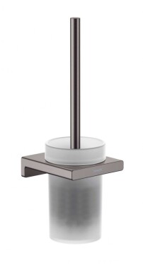 HANSGROHE - AddStoris WC štětka nástěnná, matné sklo/kartáčovaný černý chrom 41752340