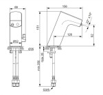 IDEAL STANDARD - Intelliflow Elektronická umyvadlová baterie, bateriové napájení, Black Onyx A7857B3