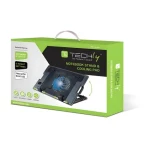 Techly Chladicí podložka pro notebooky do 17,3" / Chladicí podložka / ventilátor 14 cm / USB / podsvícení (106244)