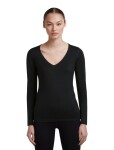 ICEBREAKER Wmns Merino 200 Oasis LS V Neck, Black velikost: S
