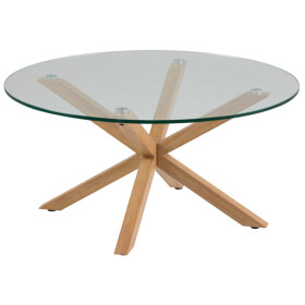 Konferenční stolek Dily (dub, sklo)