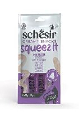 Schesir Cat kapsa Squeez It Kachna krém 4x15g