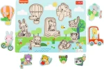 Trefl - Vkládačka - Dřevěná vkládačka Fisher Price Zvířátka