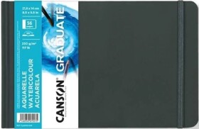 Canson Graduate Book Watercolor 250 g, 56 stran, pevná vazba, gumička