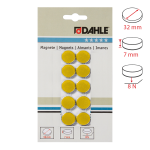 Dahle magnet plánovací, Ø 32 mm, 8 N, 10 ks, žlutý
