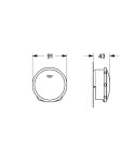 GROHE - Talentofill Rozeta k napouštěcí, odtokové a přepadové soupravě, Satin Steel 19952MS0