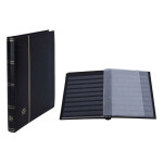 Sběratelský zásobník na známky, A5, 32 černých stran - černý