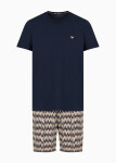 Pánské pyžamo 112101 4R583 18855 hnědé se vzorem - Emporio Armani M