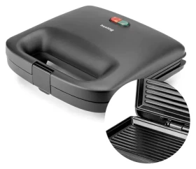 Huslog HUS1041 černá / Sendvičovač / 1000 W / 2 sendviče / nepřilnavé desky (OWN000119)