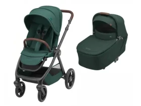 Maxi-Cosi Oxford kočárek Essential Green + korbička Sense Twillic Green / Do 10kg (X-1150047110MC-1522403110MC)