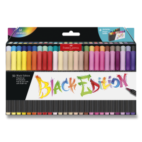 Fixy Faber-Castell Black Edition Brush stojánek 50ks