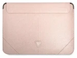 Guess Saffiano Triangle Logo růžová / Sleeve / 16"