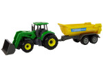 Mamido Zemědělský traktor s přívěsem zelený