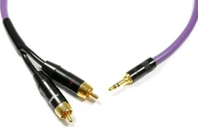 Melodika Kabel Jack 3,5mm - 2x RCA (Cinch) fialový / Audio kabel / 5 m