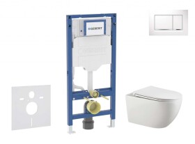 GEBERIT - Duofix Set předstěnové instalace, klozetu Gaia a sedátka softclose, tlačítko Sigma30, bílá/chrom SANI11CA3123B