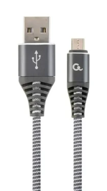 Gembird CC-USB2B-AMMBM-1M-WB2 USB, USB 2.0 Micro-USB B USB A, šedý, bílý