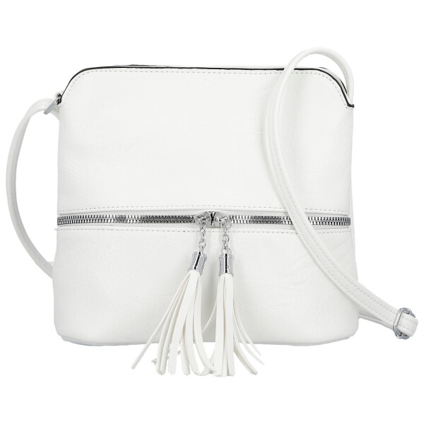 Stylová dámská koženková crossbody Kira, bílá