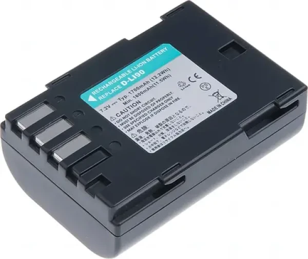 Baterie T6 power Pentax D-Li90, 1700mAh, černá
