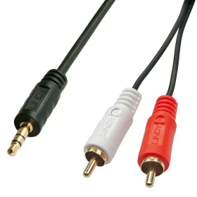 Lindy Premium Audio kabel černá / Propojovací kabel / 3,5 mm jack - 2x Cinch / 1 m (35680)