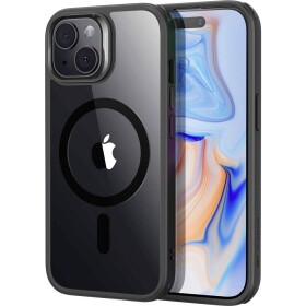 ESR Classic Hybrid HaloLock Case zadní kryt na mobil Apple iPhone 15 transparentní, černá Kompatibilní s MagSafe