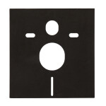 CERANO - Kompletní WC set Basic/Cesso - černá matná - WC tlačítko Dualo/Stříbrná - pro zazdění - 49x36 CER-8050BD86341