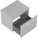 MEXEN/S - Rivel koupelnová skříňka pod umyvadlo 60 cm s deskou, 1 šuplík, reliéf , šedá mat 91A20-06047-1-BFC62