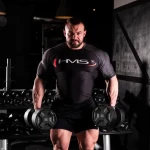 HMS HPC Polyuretanová jednoručka 40 kg / Jednoruční činka / ocel + polyuretan / rádlovaný úchop