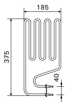 Topné těleso, spirála pro saunová kamna JM20,25E, 1000W/230V CZSJ-100L