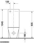 DURAVIT - Starck 1 Stojící WC kombi mísa, WonderGliss, bílá 02330900641