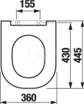 ALCADRAIN Jádromodul - předstěnový instalační systém s bílým/ chrom tlačítkem M1720-1 + WC JIKA MIO + SEDÁTKO SLIM AM102/1120 M1720-1 IO1