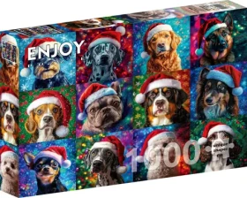 ENJOY Puzzle Vánoční psi
