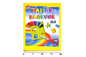 Papíry barevné A4, 10 listů, 180g