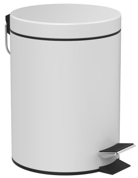 AQUALINE - SIMPLE LINE odpadkový koš kulatý 5l, bílá mat 28105