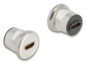 Delock HDMI 8K 60Hz / Vestavná HDMI zásuvka / 2x HDMI / Hliníkové tělo (88191)