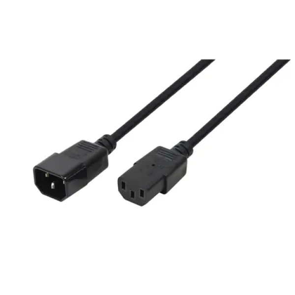 LogiLink CP091 černá / Prodlužovací napájecí kabel / IEC C14 (M) - C13 (F) / 1,8 m / 10/16 A (CP091)