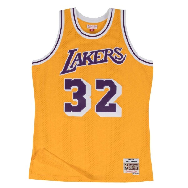 Mitchell & Ness Pánský dres Los Angeles Lakers NBA Magic Johnson #32 1984-85 Swingman - Žlutá Velikost: S
