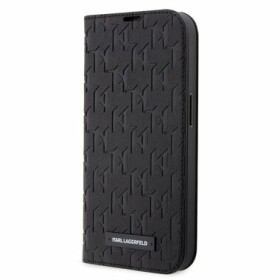 Pouzdro Karl Lagerfeld PU Saffiano Monogram Book iPhone 14 Pro černé