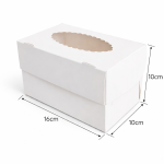 Cake star krabička na 2ks cupcakes nebo dezerty bez vložky 16 x 10 x 10 cm