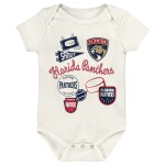 Outerstuff Dětské body Florida Panthers NHL Littlest Player 3Pk Creeper Se Velikost: Batole 0-3 Měsíce