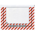 500 x Samolepicí obal na doprovodnou dokumentaci, 220x160mm, DOCUMENTS ENCLOSED, s opětovně uzavíratelným uzávěrem