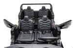 Mamido Elektrické autíčko Buggy UTV čtyřmístné 24V nafukovací kola bílé