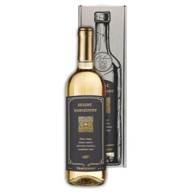 Mediabox Dárkové víno - Narozeniny - bílé 750 ml