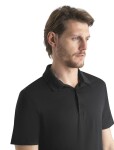 Pánské merino polo triko ICEBREAKER Mens 150 Tech Lite III SS Polo, Black velikost: XXL