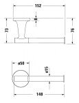 DURAVIT - Starck T Držák toaletního papíru, černá mat 0099374600