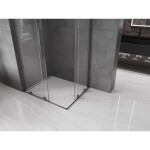 MEXEN/S - Velar L Duo sprchový kout, posuvné dveře 90 x 80, transparent, grafit kartáčovaná 871-090-080-02-03-66